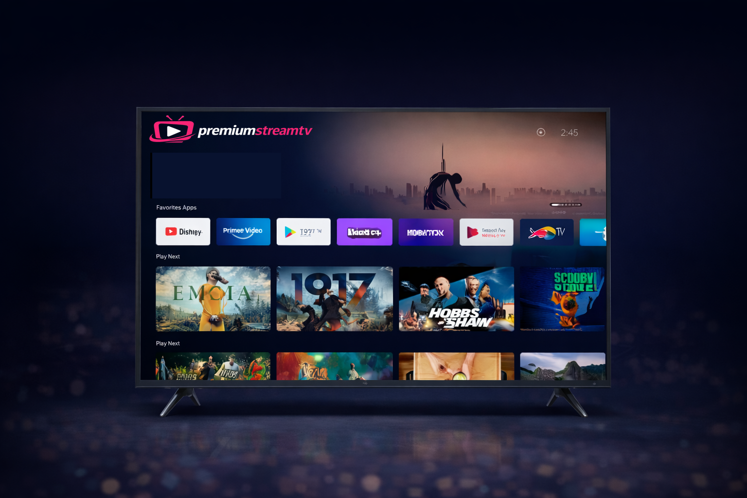 PremiumStreamTV live channels on Smart TV, Android, iOS, and PC